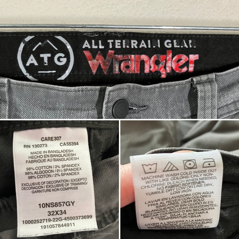 WRANGLER Men ATG Utility Pants (Bundle of 2) 32x34 Cargo Articulated Work Hiking - Picture 14 of 16